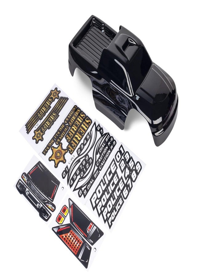 SummitLink Custom Body Compatible for 1/10 Scale RC Car or Truck (Truck not Included) (Police Black) - Image 3